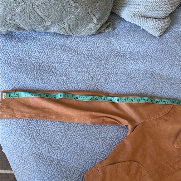 J Brand Natural Leather Cropped Bomber Jacket - Picture 8 of 11